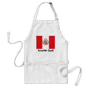 Peru flag chef apron