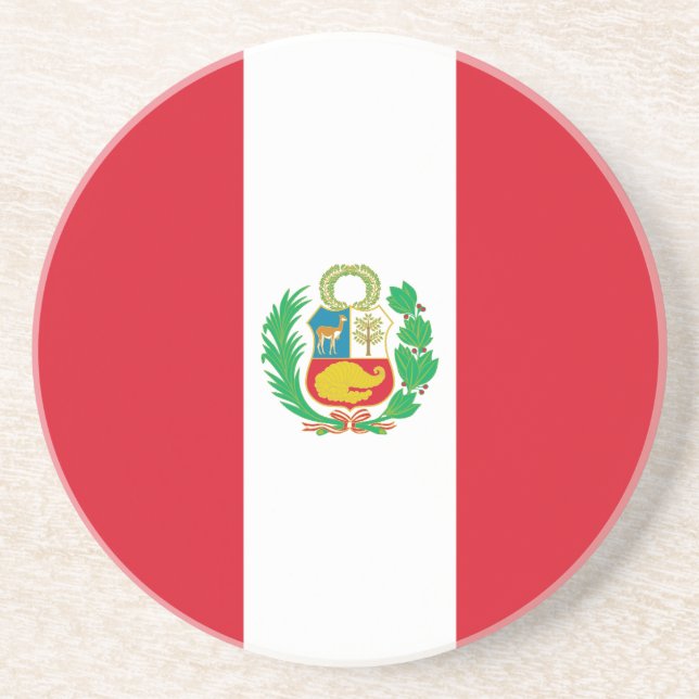 Peru Flag Coaster (Front)