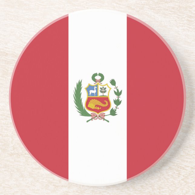 Peru flag coaster (Front)