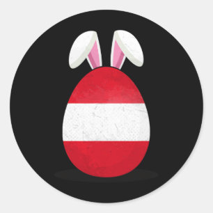 Peru Flag Egg Bunny Ears Peruvian Easter Sunday Classic Round Sticker