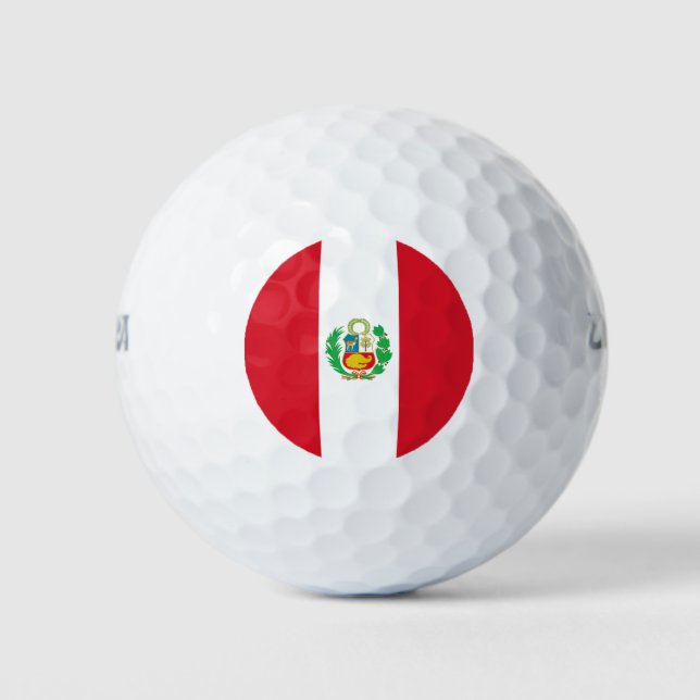 Peru Flag Golf Balls (Front)