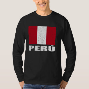 Perú Flag Grunge Vintage Souvenir Peru T-Shirt