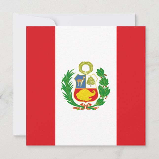 Peru Flag Invitation (Front)