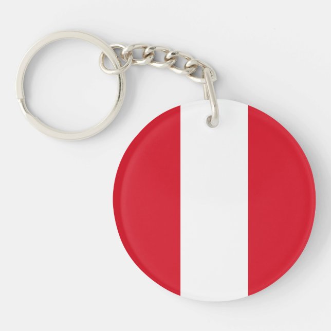 Peru Flag Key Ring (Front)