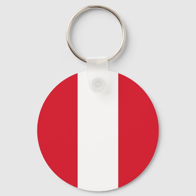 Peru Flag Key Ring (Front)