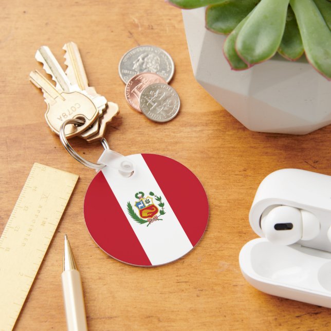 Peru flag key ring (Desk)