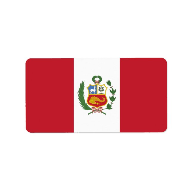 Peru flag label (Front)