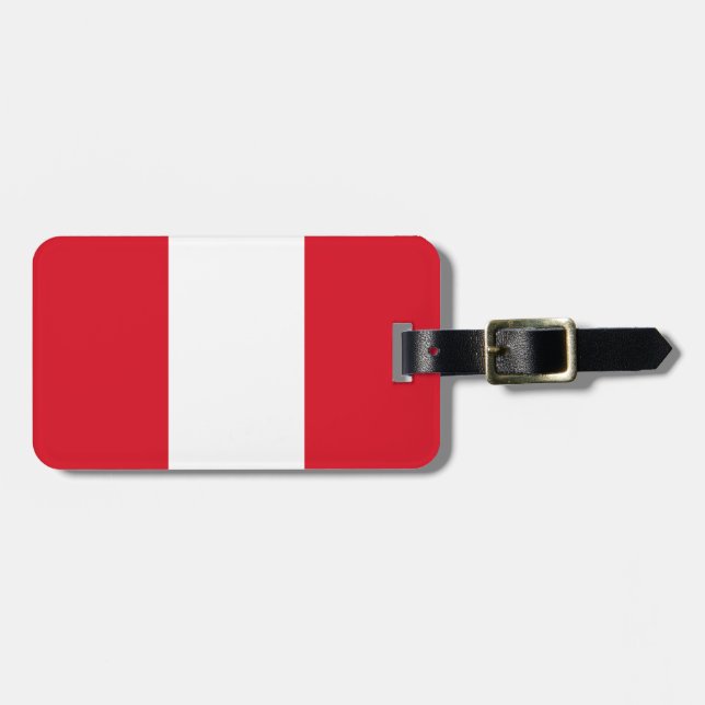 Peru flag luggage tag (Front Horizontal)