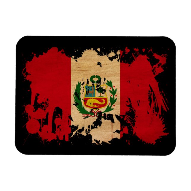 Peru Flag Magnet (Horizontal)