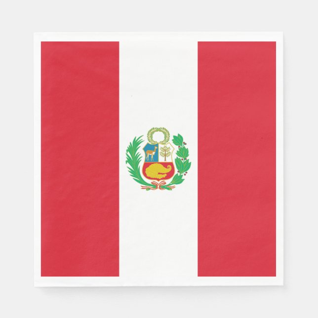 Peru Flag Napkin (Front)