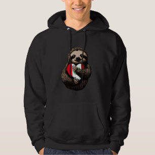 Peru Flag Peruvian Roots Sloth Heart Peruvian Prid Hoodie
