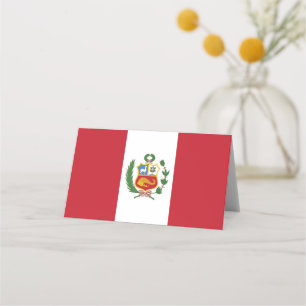 Peru flag place card