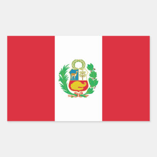 Peru Flag Rectangular Sticker
