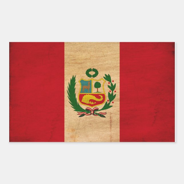 Peru Flag Rectangular Sticker (Front)