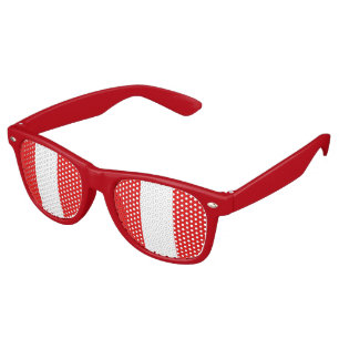 Peru Flag Retro Sunglasses