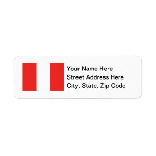 Peru Flag Return Address Label
