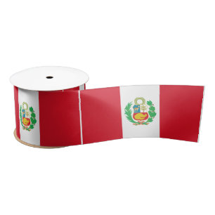 Peru Flag Satin Ribbon