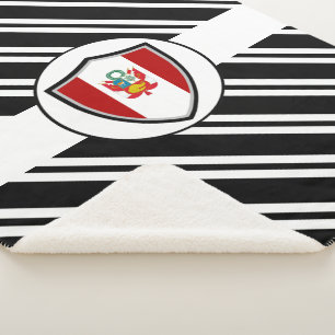 Peru flag sherpa blanket