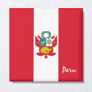 Peru flag & South America holiday/sports fans Magn Magnet