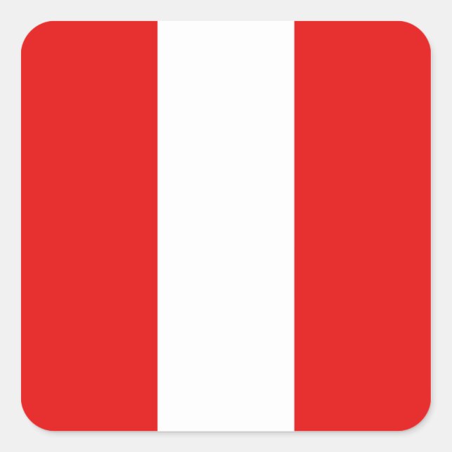 Peru Flag Sticker (Front)