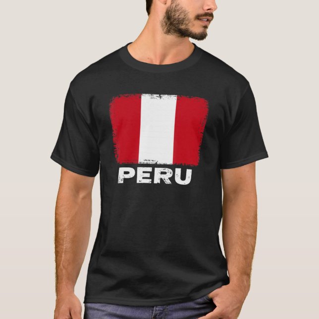 Peru Flag   Support Peruvian People Women Men   T-Shirt (Front)