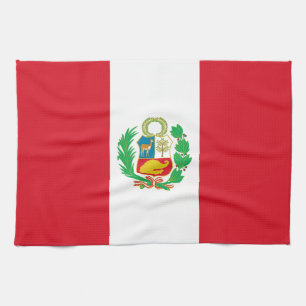 Peru Flag Tea Towel