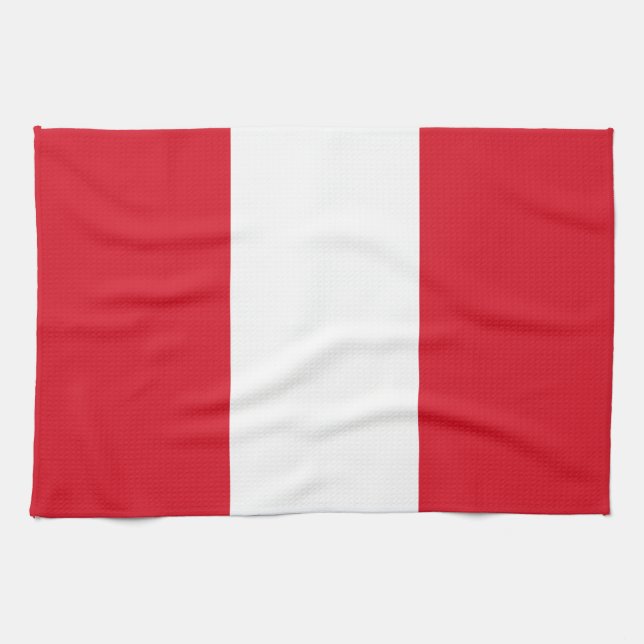 Peru Flag Tea Towel (Horizontal)
