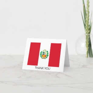Peru Flag Thank You Card