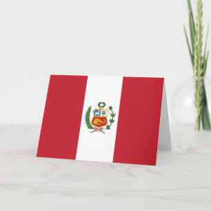 Peru flag thank you card