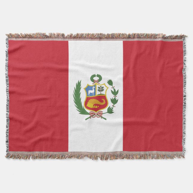 Peru flag throw blanket (Front)