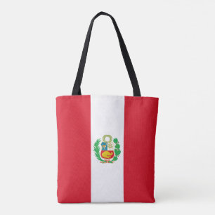 Peru Flag Tote Bag