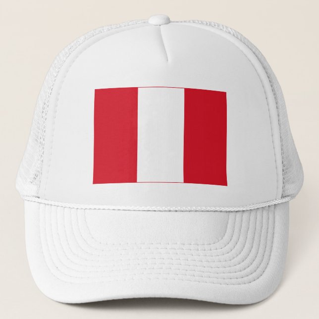 Peru Flag Trucker Hat (Front)