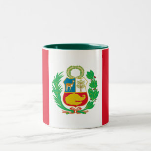 Peru Flag Two-Tone Coffee Mug