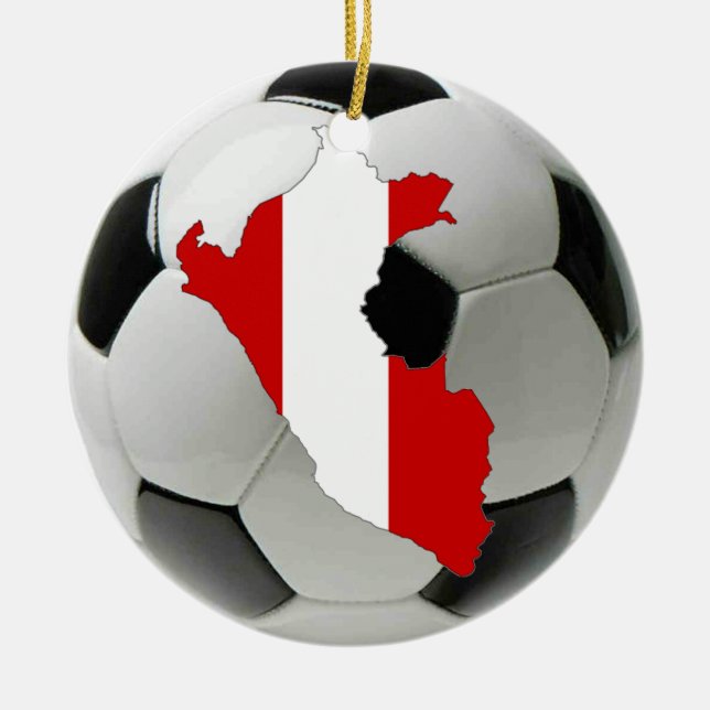 Peru football soccer ornament (Front)