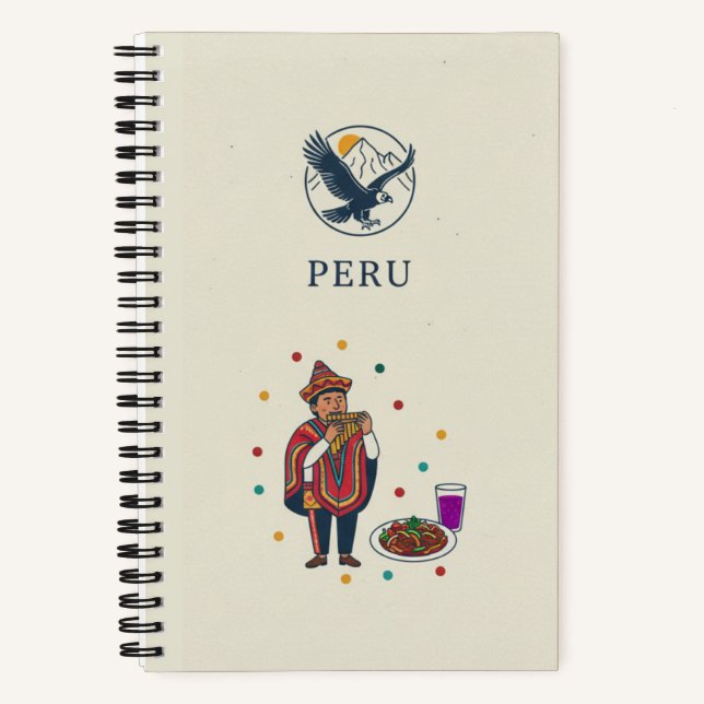 Peru Heritage & Andean Travel Photo Archive Notebook (Front)