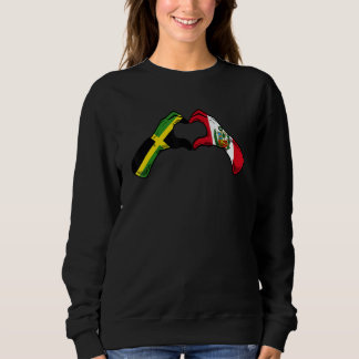 Peru Jamaica Flag Peruvian Jamaican Heart Sweatshirt