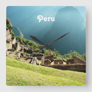 Peru Landscape Square Wall Clock