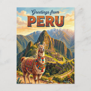 Peru Llama Postcard