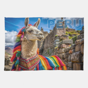 Peru Llama Tea Towel
