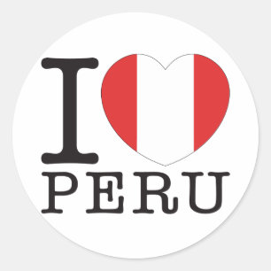 Peru Love v2 Classic Round Sticker
