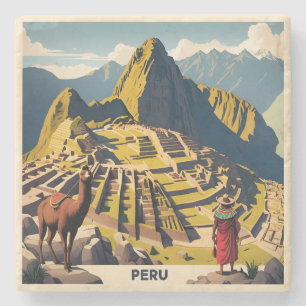 Peru Machu Picchu Stone Coaster
