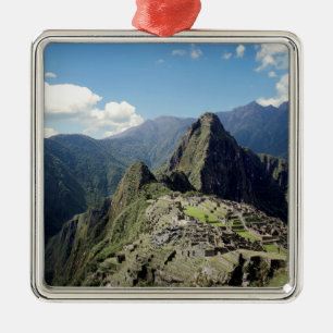Peru, Machu Picchu, the ancient lost city of 2 Metal Tree Decoration