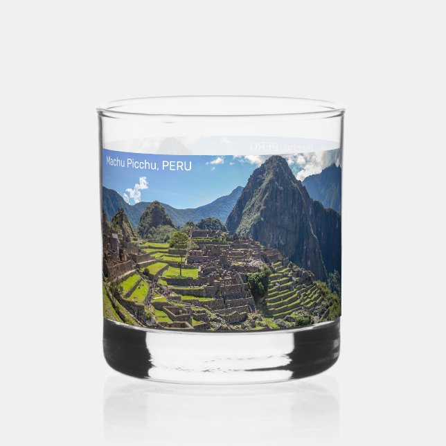 Peru Machu Picchu Whiskey Glass (Back)