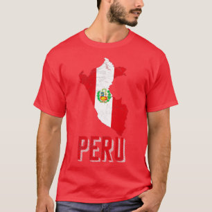 Peru Map Peruvian Flag T-Shirt