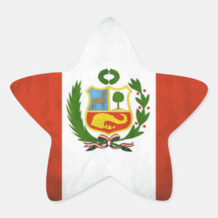 Peru National Flag Star Sticker