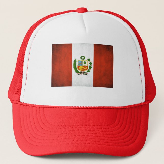 Peru National Flag Trucker Hat (Front)