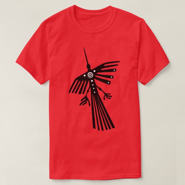 Peru Nazca lines t Hummingbird condor silhouette  T-Shirt (Design Front)
