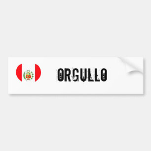 Peru orgullo (pride) bumper sticker
