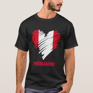 Peru Perãº Peruvian Flag Proud Peruano Peruana Hea T-Shirt