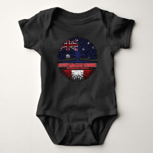 Peru Peruvian Australian Australia Tree Roots Flag Baby Bodysuit